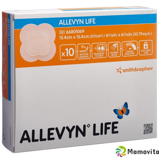 Allevyn Life Adhäsiver Silikonschaumverband 15.4x15.4cm 10 Stück buy online