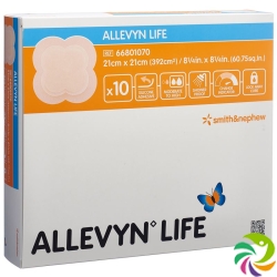 Allevyn Life Adhäsiver Silikonschaumverband 21x21cm 10 Stück