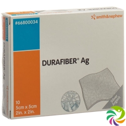 Durafiber Ag Wundauflage 5x5cm Steril 10 Stück