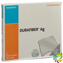 Durafiber Ag Wundauflage 15x15cm Steril 5 Stück