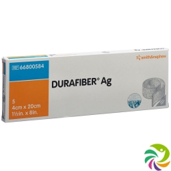 Durafiber Ag Wundauflage 4x20cm Steril 5 Stück