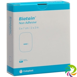 Biatain Non-Adhesive Schaumverband 5x7cm 10 Stück