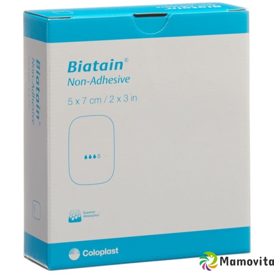 Biatain Non-Adhesive Schaumverband 5x7cm 10 Stück buy online