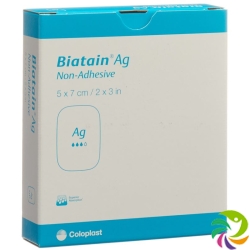 Biatain Ag Non-Adhesive Schaumverband 5x7cm 5 Stück