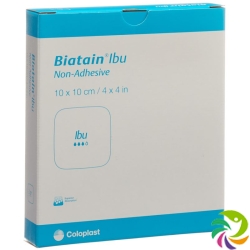 Biatain Ibu Non-Adhesive Schaumverband 10x10cm 5 Stück