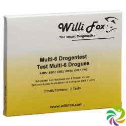 Willi Fox drug test Multi 6 drug urine 2 pcs