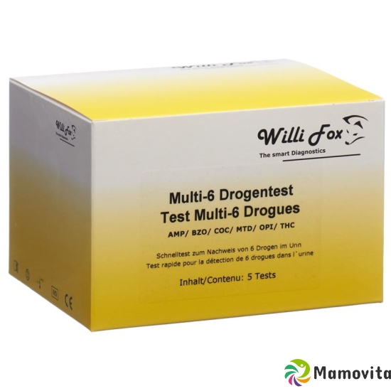 Willi Fox drug test Multi 6 drug urine 5 pcs buy online