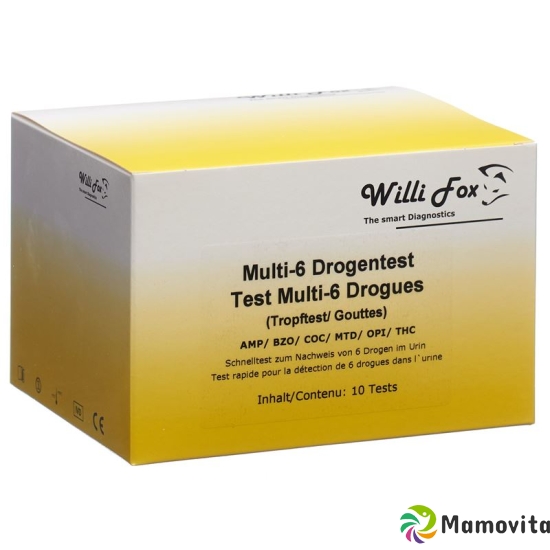 Willi Fox drug test Multi 6 drug urine 10 pcs buy online