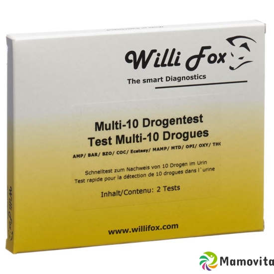 Willi Fox Drug Test Multi 10 drugs Urine 2 pcs buy online