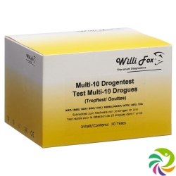 Willi Fox Drug Test Multi 10 drugs Urine 10 pcs