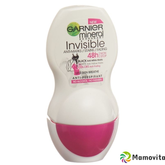 Garnier Mineral Deodorant Roll-On Invisible Black, White & Colors 50ml buy online