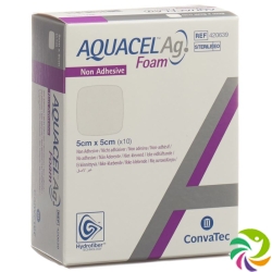 Aquacel Ag Foam 5x5cm Non-Adh 10 Stück