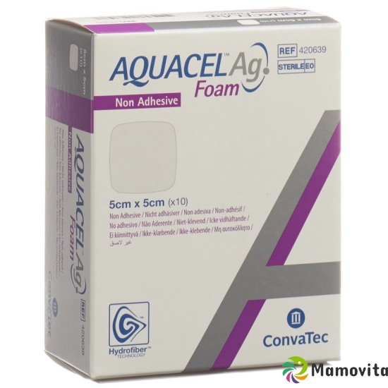 Aquacel Ag Foam 5x5cm Non-Adh 10 Stück buy online