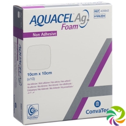 Aquacel Ag Foam 10x10cm Non-Adh 10 Stück