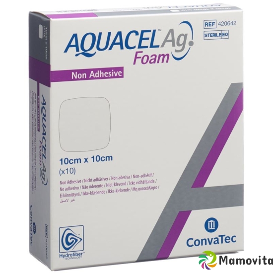 Aquacel Ag Foam 10x10cm Non-Adh 10 Stück buy online