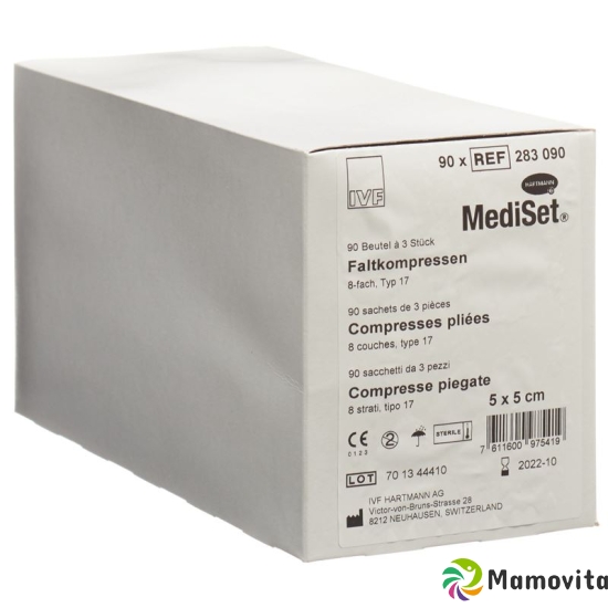 MediSet Faltkompressen Typ 17 8-fach 5x5cm 3 Stück buy online