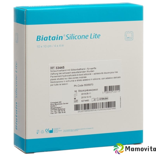 Biatain Silicone Lite Schaumverband 10x10cm 10 Stück buy online