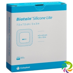 Biatain Silicone Lite Schaumverband 7.5x7.5cm 10 Stück