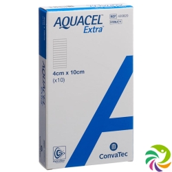 AQUACEL Extra Hydrofiber dressing 4x10cm 10 pcs