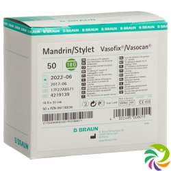 Vasofix Mandrin G18 33mm Grün 50 Stück