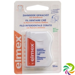 elmex dental floss waxed 50m