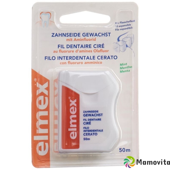 elmex dental floss waxed 50m buy online