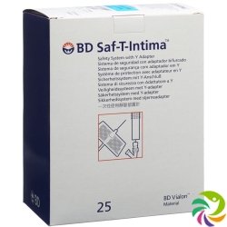 BD Saf-T-Intima 22G 0.9x19mm blue 25 pcs