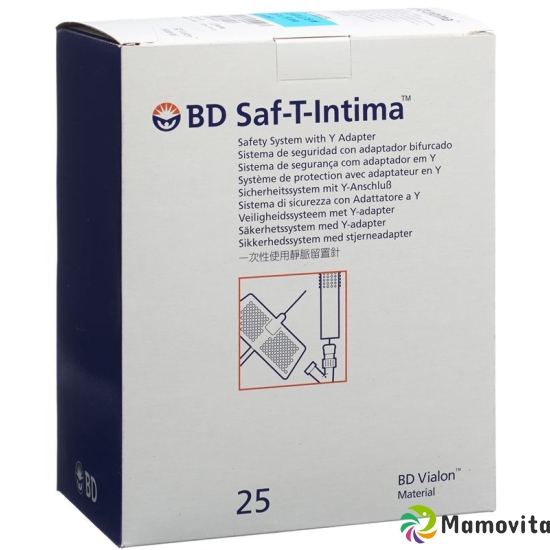 BD Saf-T-Intima 22G 0.9x19mm blue 25 pcs buy online