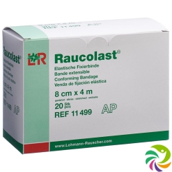 Raucolast elastic bandage 8cmx4m 20 pcs