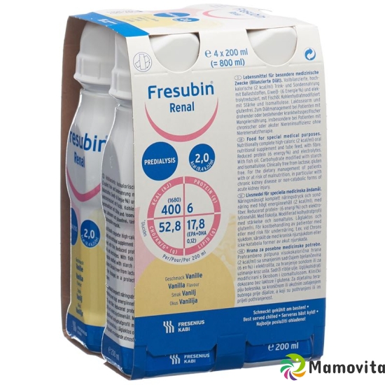 Fresubin renal vanilla 4 x 200 ml buy online