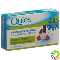 Quies water silicone ear protection Children 3 pairs