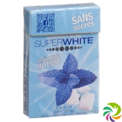 Super White chewing sugar-free white box 25 g