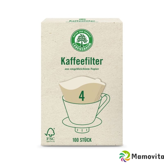 Lebensbaum Kaffeefilter Grösse 4 100 Stück buy online