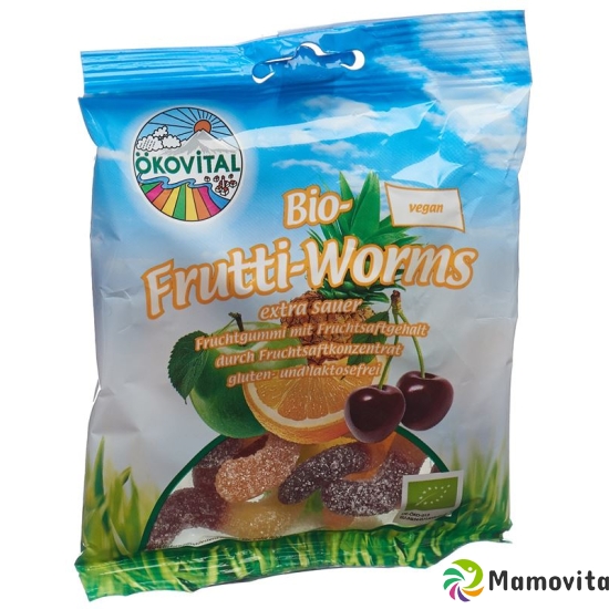 Ökovital Frutti Worms Gelatine 100 g buy online