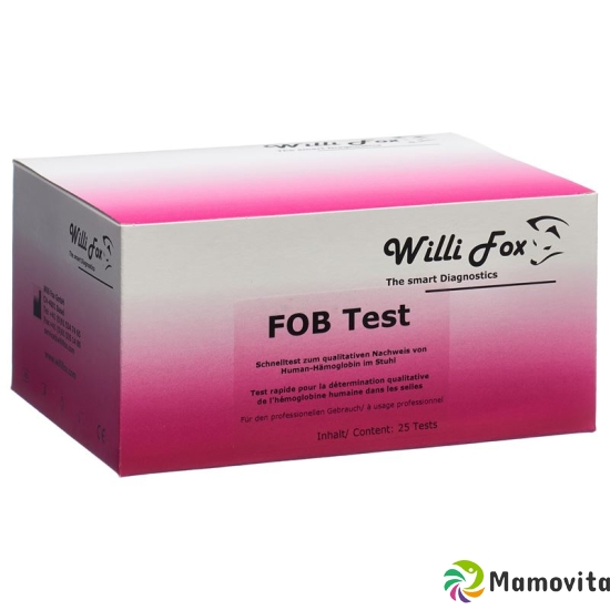 Willi Fox FOB Test (occult hemoglobin in stool) 25 pcs buy online