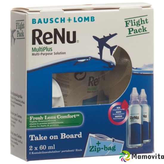 Bausch Lomb Renu Multi Plus Flight Pack 2 x 60 ml buy online