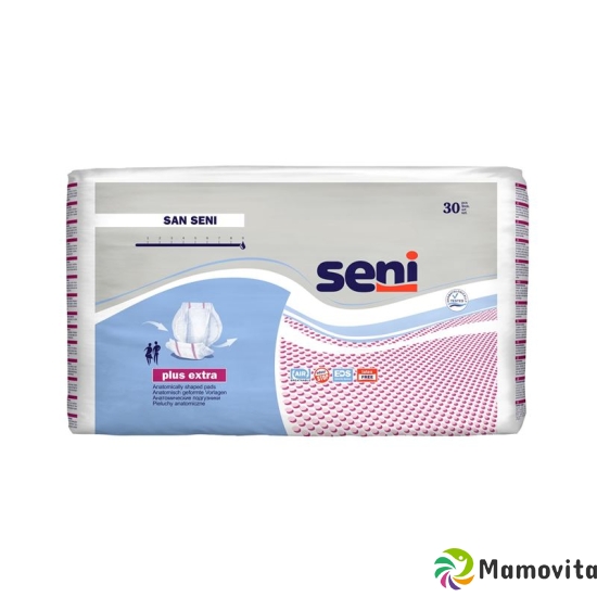 San Seni Plus Extra anatomical incontinence pad breathable 30 pcs buy online