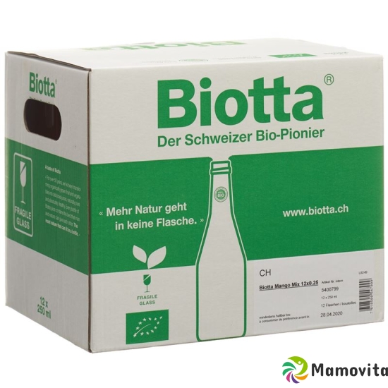 Biotta Mango Mix Organic 12 bottles 250 ml buy online