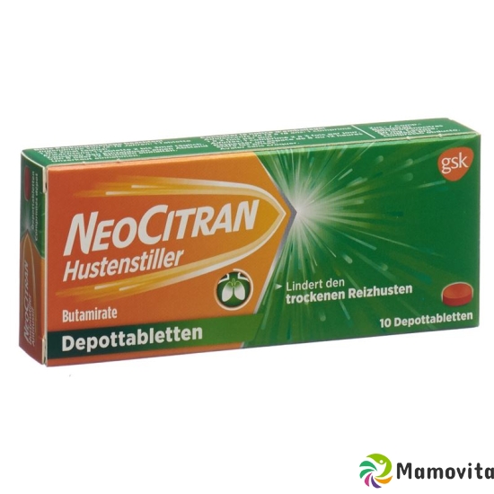 NeoCitran cough suppressants Depottabl 50 mg 10 pcs buy online