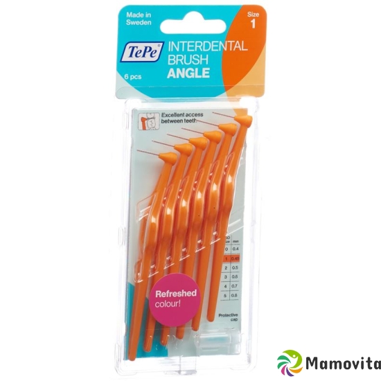 TePe Angle interdental brush 0.45mm orange 6 pcs buy online