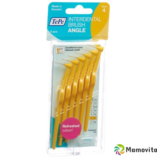 TePe Angle interdental brush 0.7mm yellow 6 pcs buy online