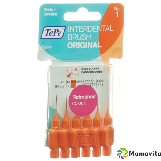 TePe interdental brush 0.45mm orange Blist 6 pcs buy online