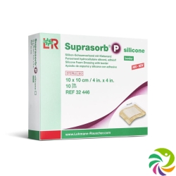 Suprasorb P silicone border 10x10cm 10 pcs