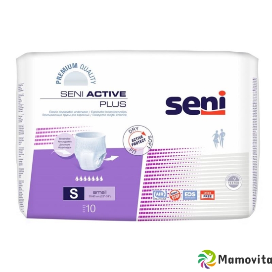 Seni Active Plus elastic incontinence pants S Premium Quality breathable 10 pcs buy online