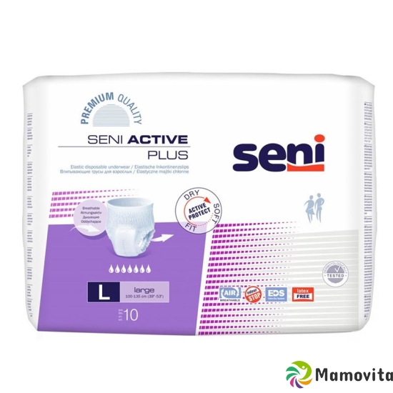 Seni Active Plus elastic incontinence pants L Premium Quality breathable 10 pcs buy online