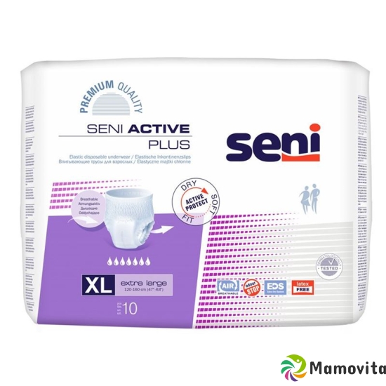 Seni Active Plus elastic incontinence pants XL Premium Quality breathable 10 pcs buy online