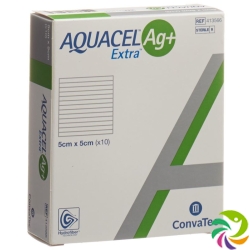 AQUACEL Ag + Extra compress 5x5cm 10 pcs