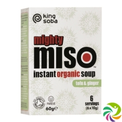 King Soba Mighty Miso Suppe Instant Tofu Bio 6x 10g