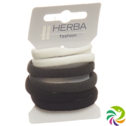 Herba hair tie 4.5cm white / gray / black 6 pieces