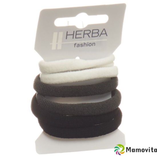 Herba hair tie 4.5cm white / gray / black 6 pieces buy online